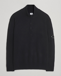 C.P. Company Knitted Lambswool Half-Zip Light Grey