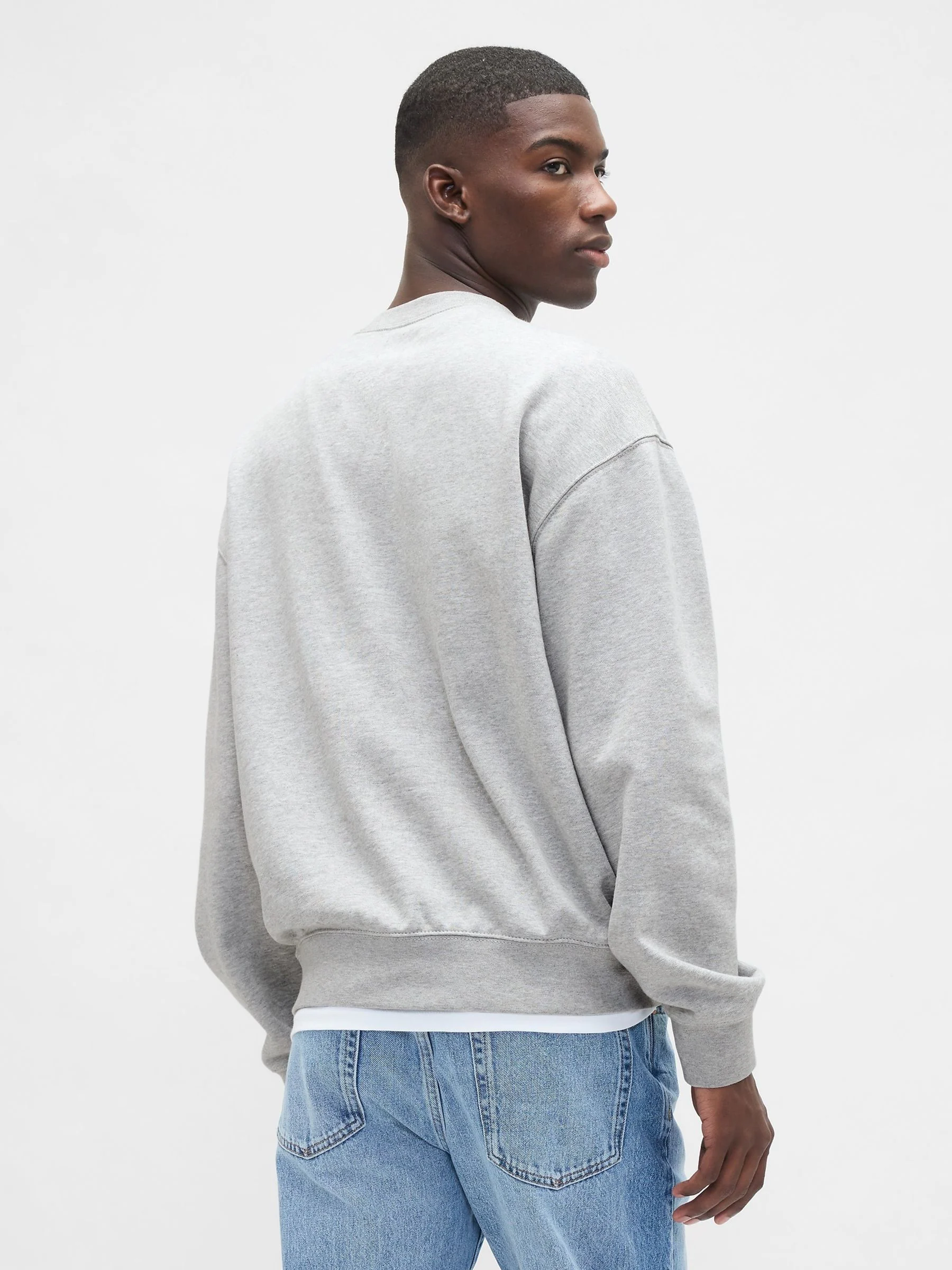 Lichtgrijs - Gap Oversized Heavyweight Logo Sweatshirt