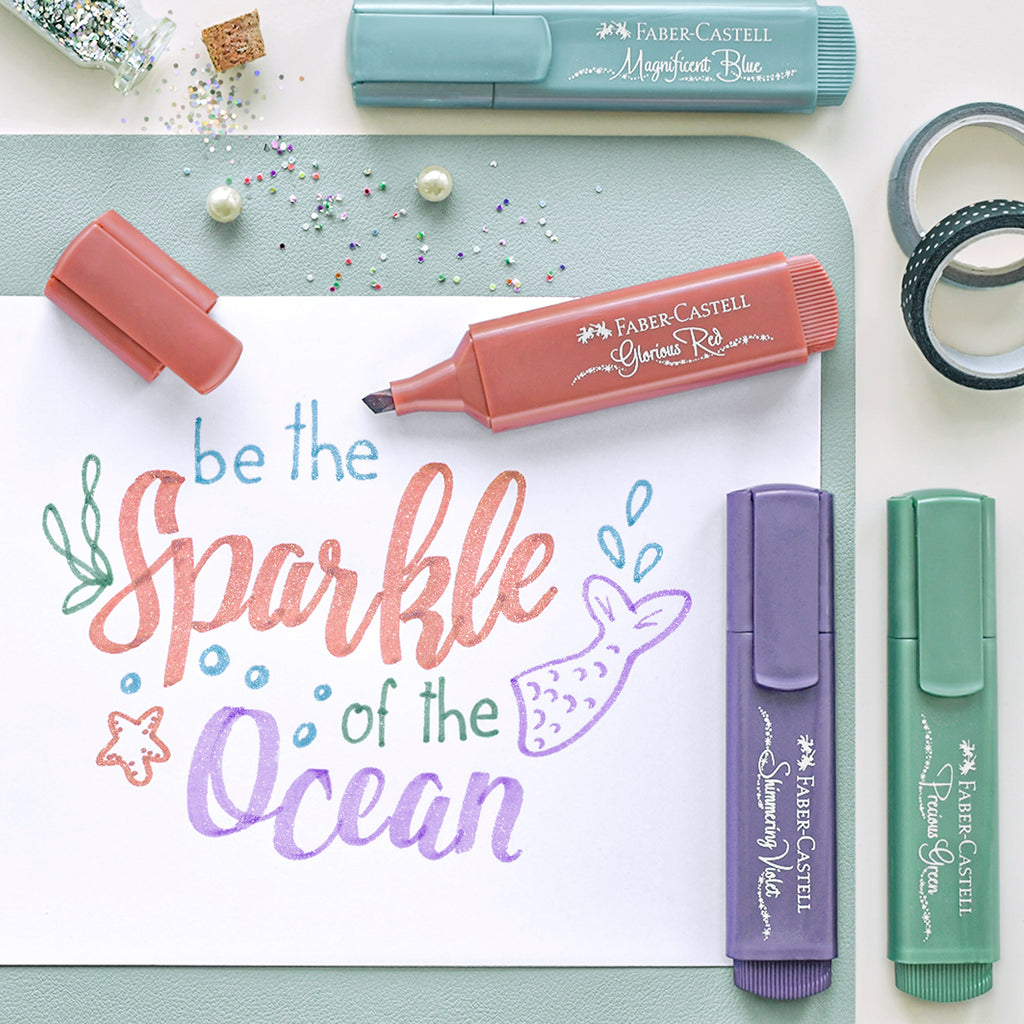 Marcadores Textliner Cores Metálicas 4 unidades Faber Castell