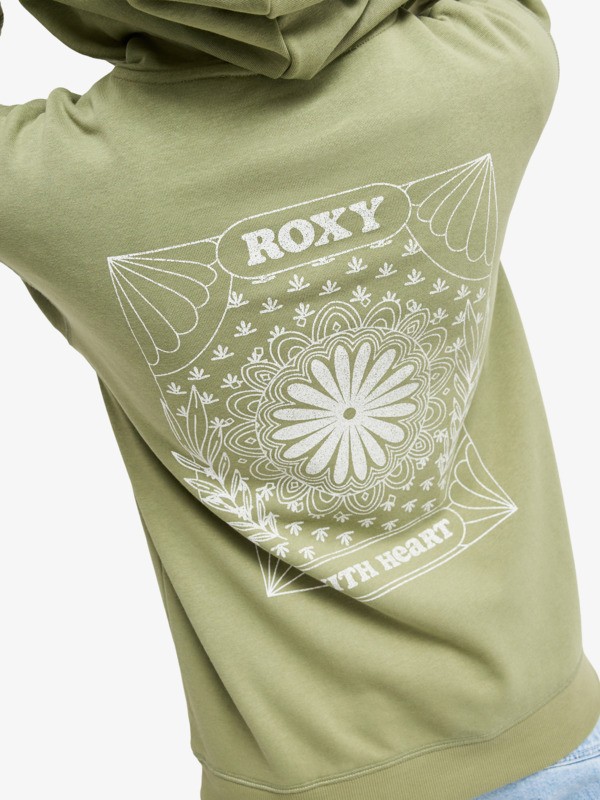 Surf Stoked Terry Vint Sweat à capuche Vert Femme