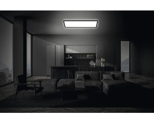 LED paneel 22W 3000 lm 4000K 58x20 cm Slank zwart met achtergrondverlichting