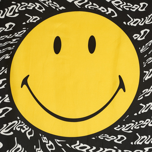 Desigual - SMILEY SQUARE - Noir / Blanc / Jaune