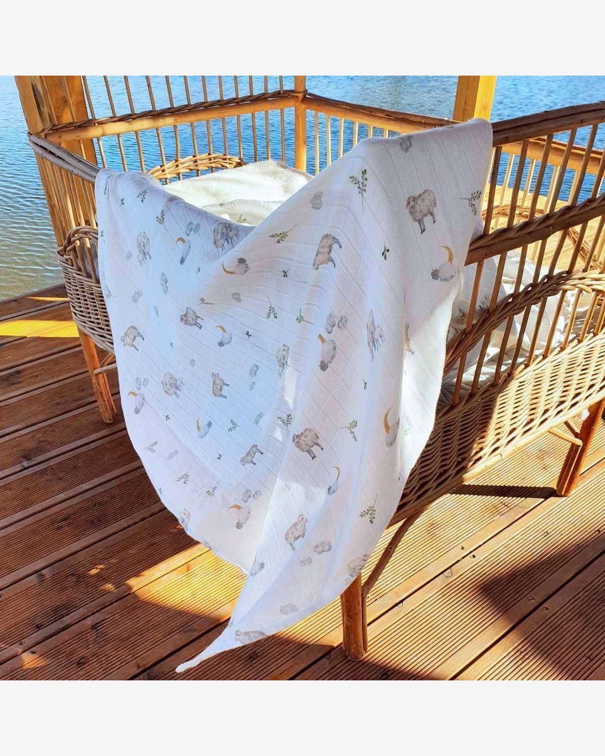 Swaddle / Svøpeteppe – 100% Bambus – 120x120cm