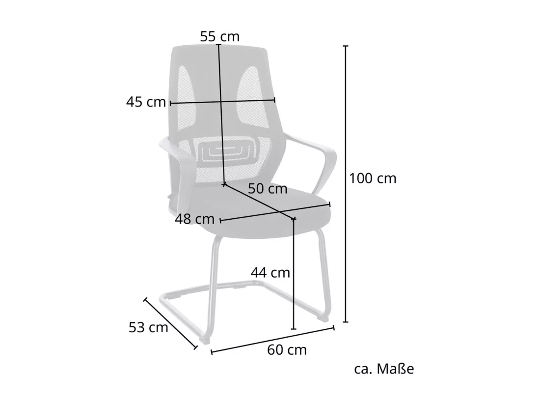 Chaise de conférence à piétement luge