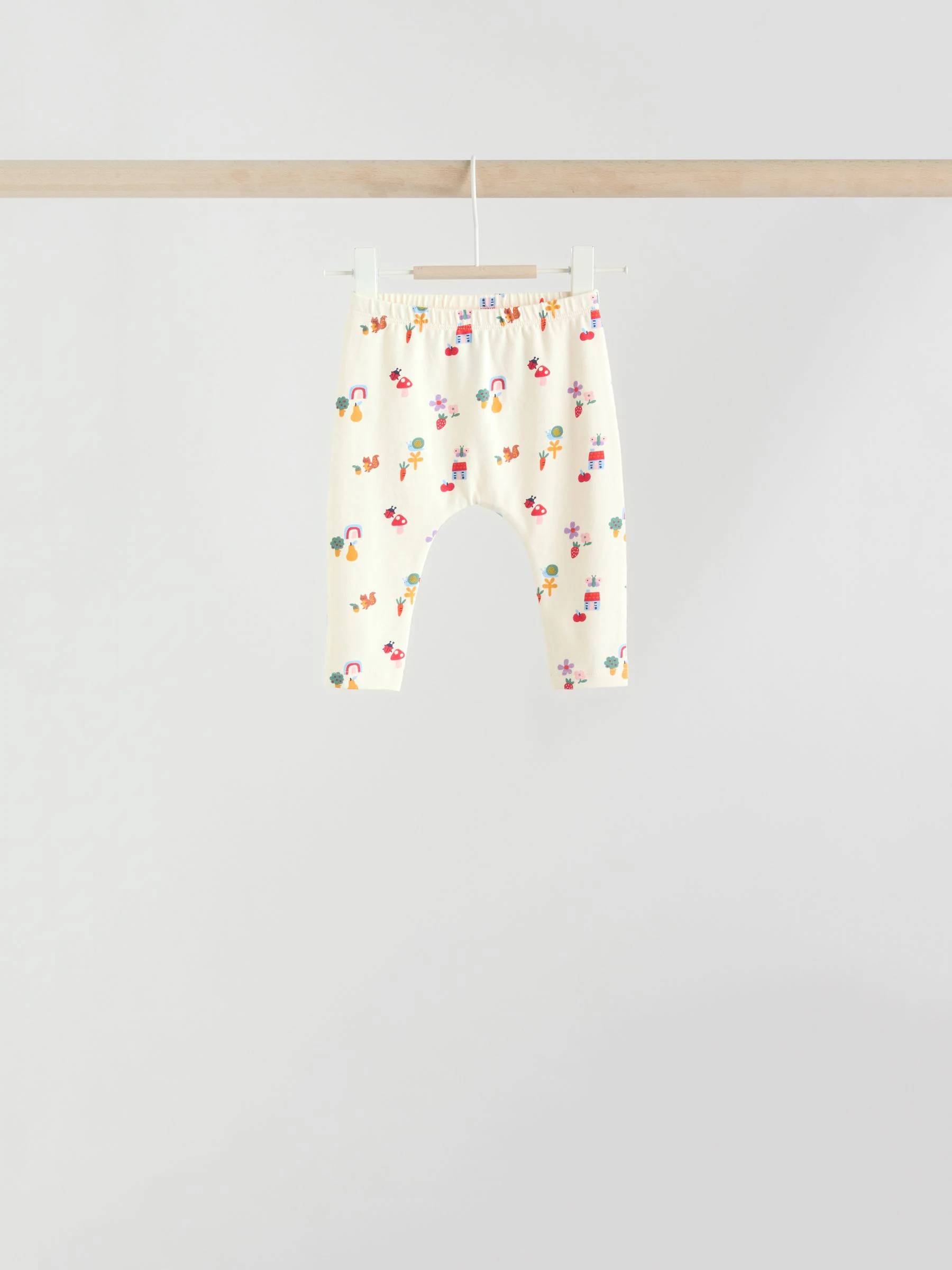 Rood/blauw/crème - 6 -delige set van top met lange mouwen en leggings (0mnd -3jr)