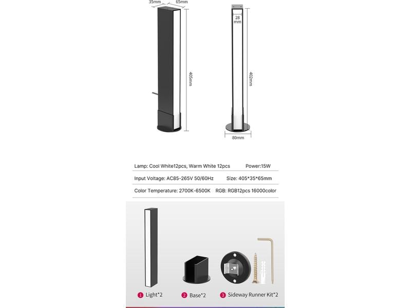 VIJIM Videoleuchte GL01 Smart Ambiance RGB Hintergrundbeleuchtung