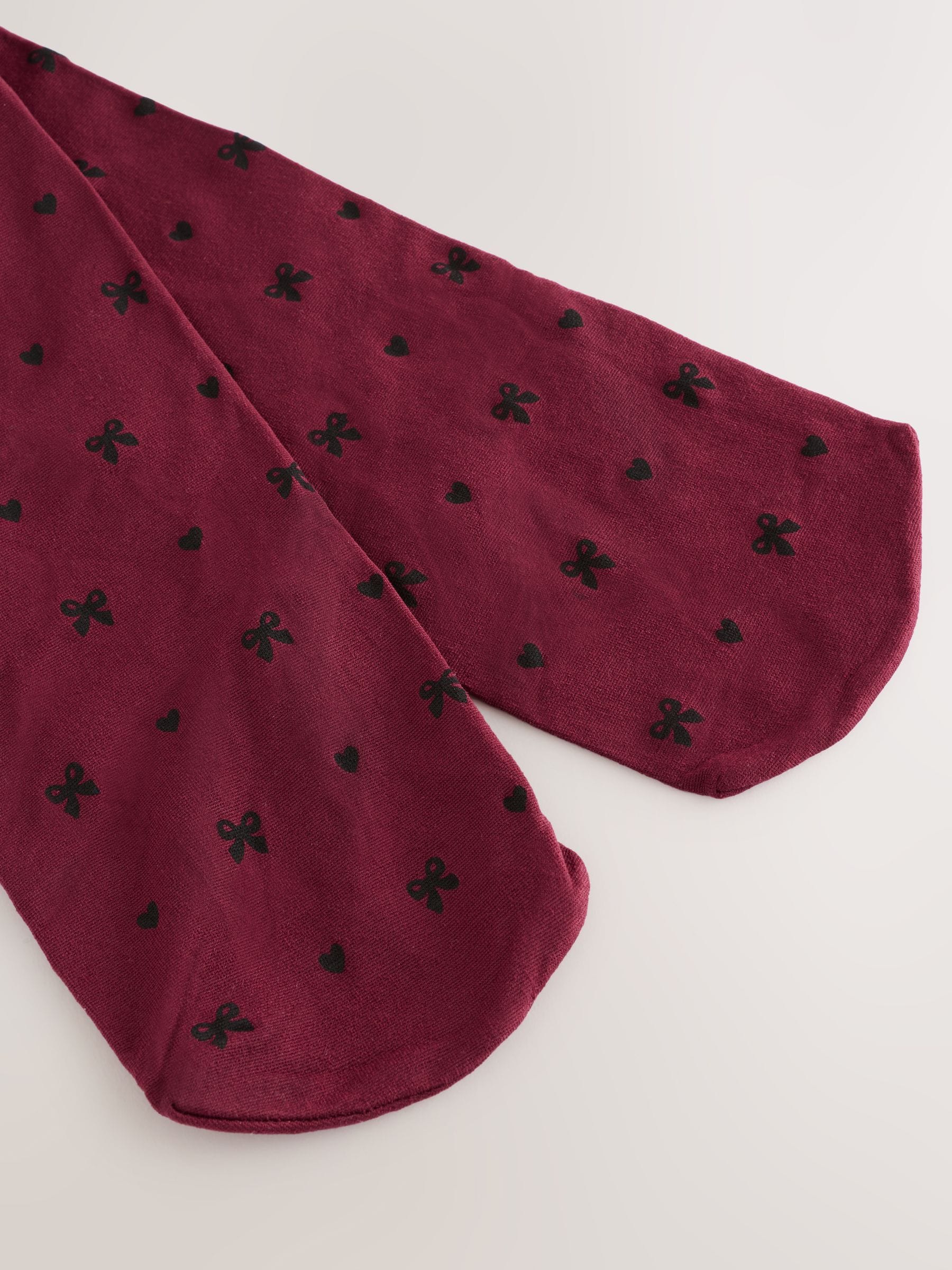 Bordeauxrode strik - 40 Denier Tights