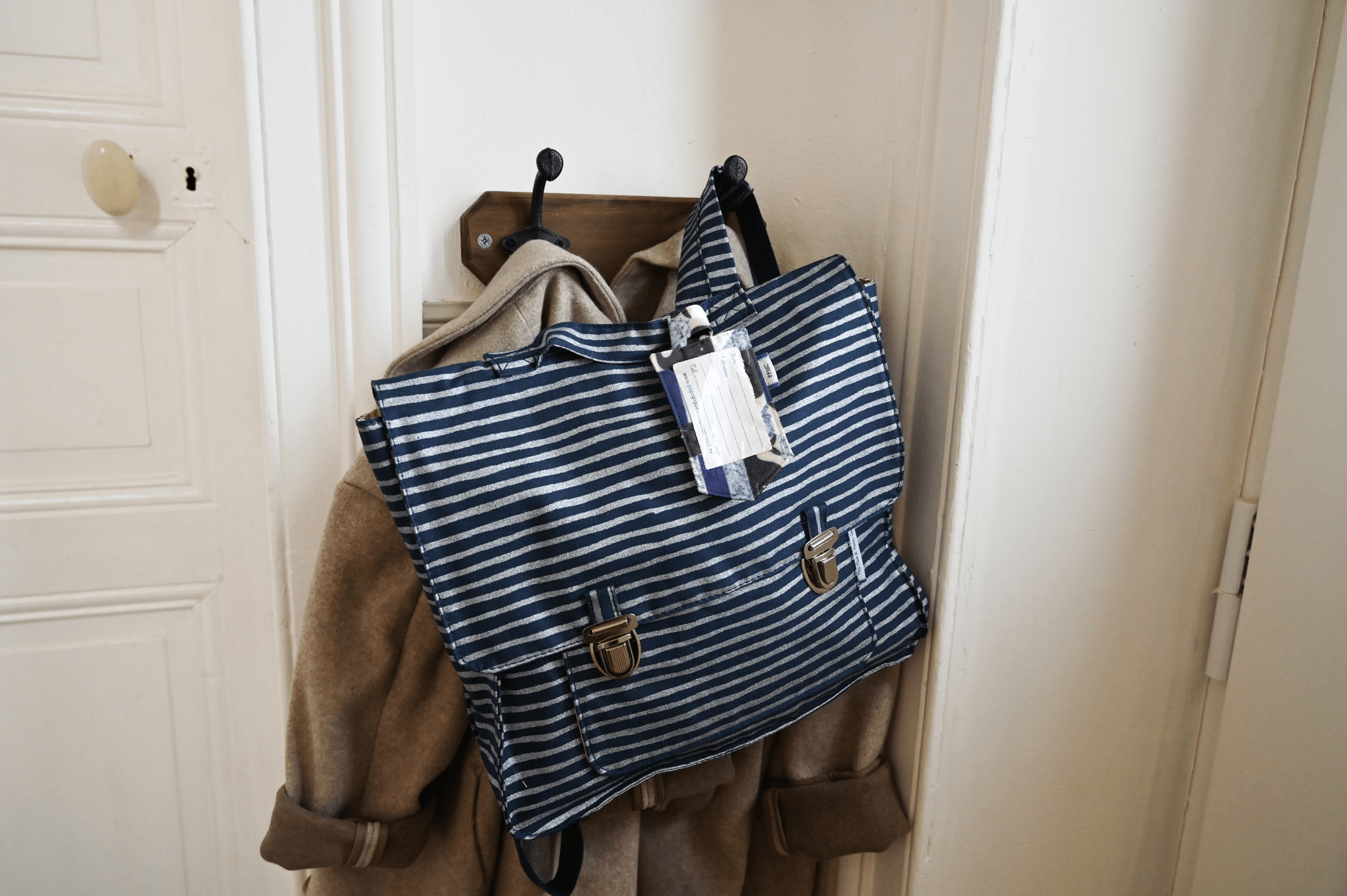 Etiquette Bagage Baleino Bleu
