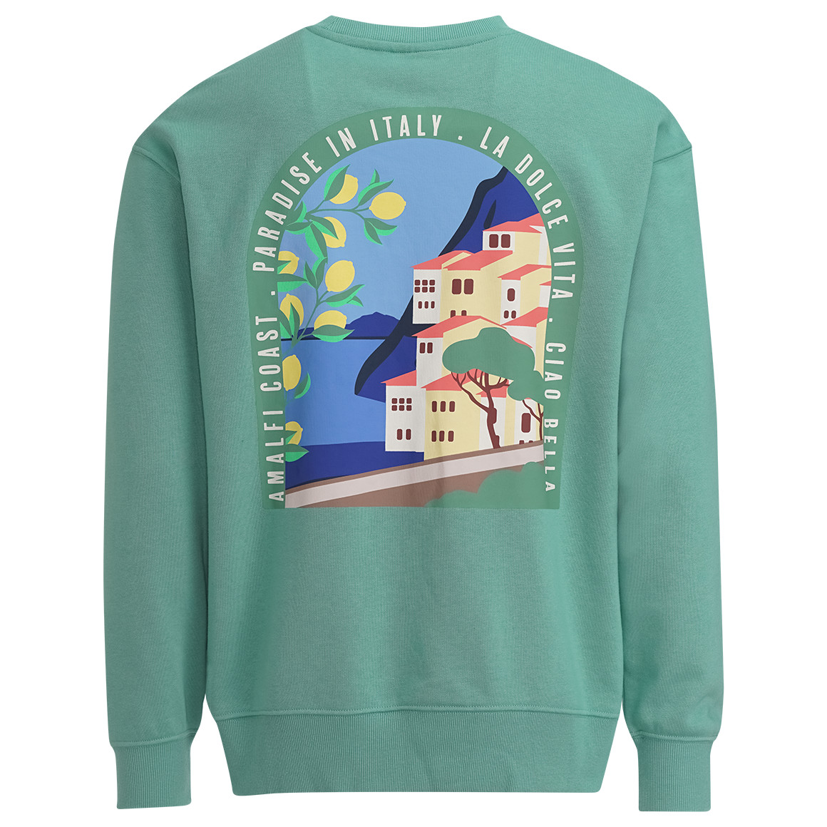 Jonas Nielsen Herren Sweatshirt mit Backprint grün