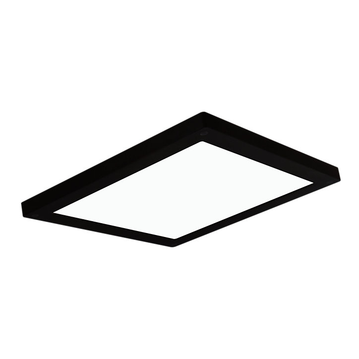 Panneau lumineux Nakaya LED intégrée blanc neutre IP44 1900lm 18W L.30xl.30xH.2,4cm noir GoodHome