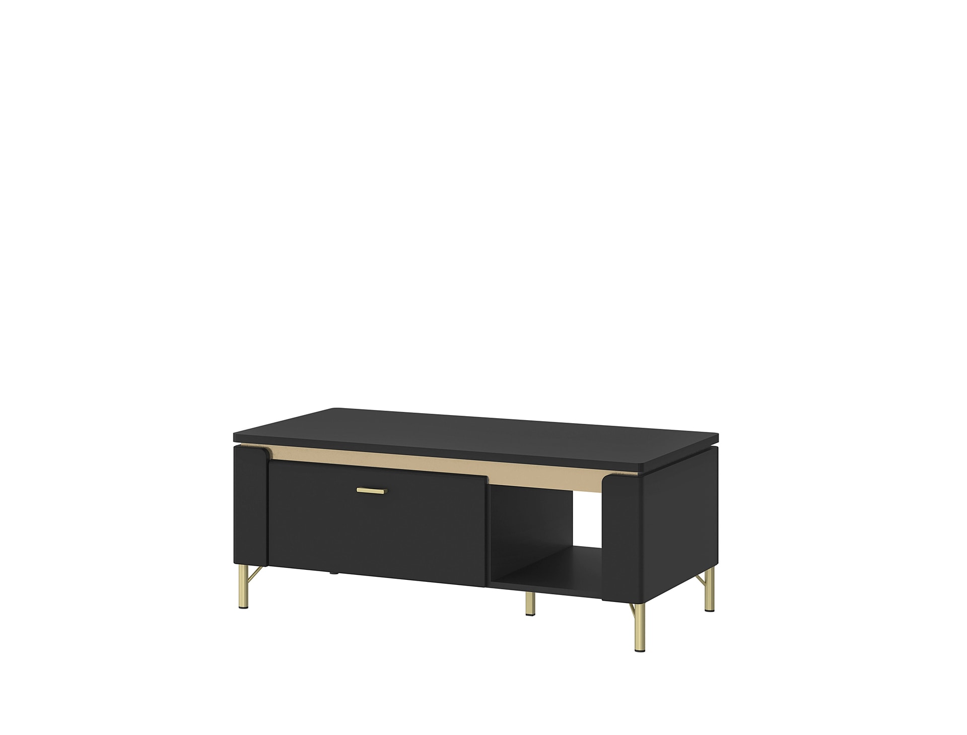 Couchtisch NORICA 110,4x46 cm schwarz matt