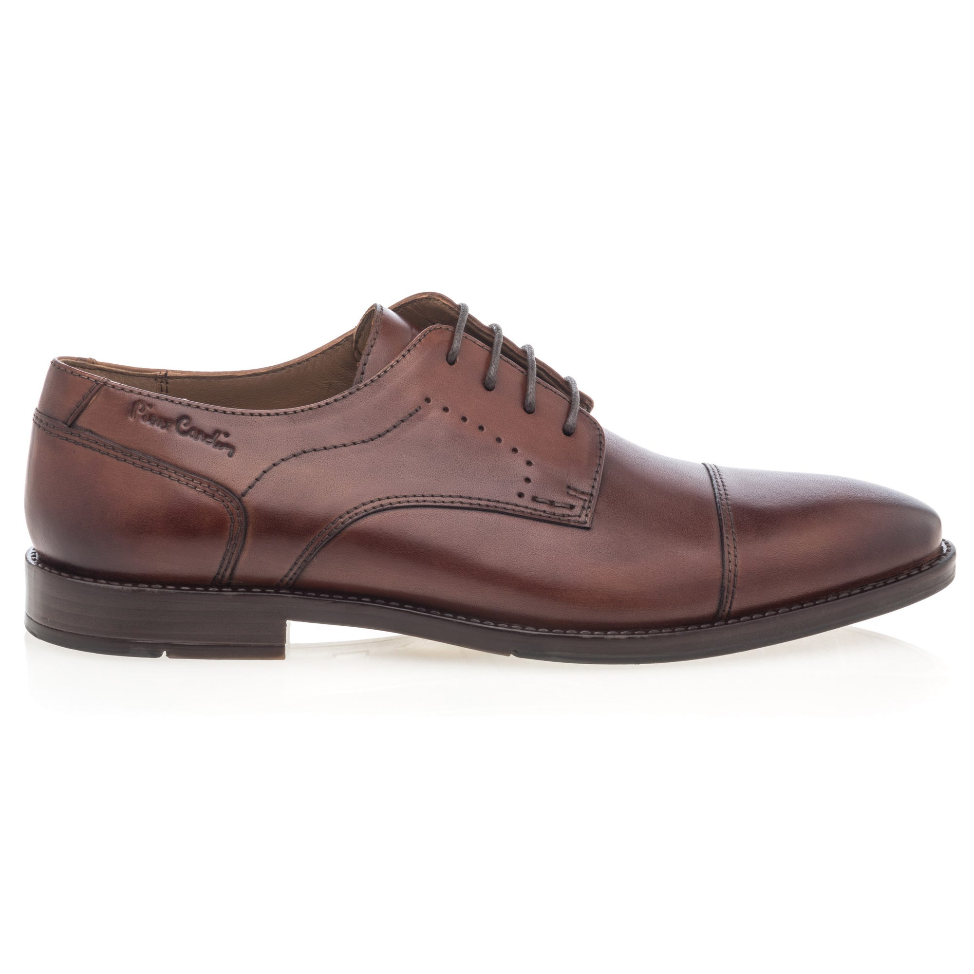 Derbies Homme en cuir cognac