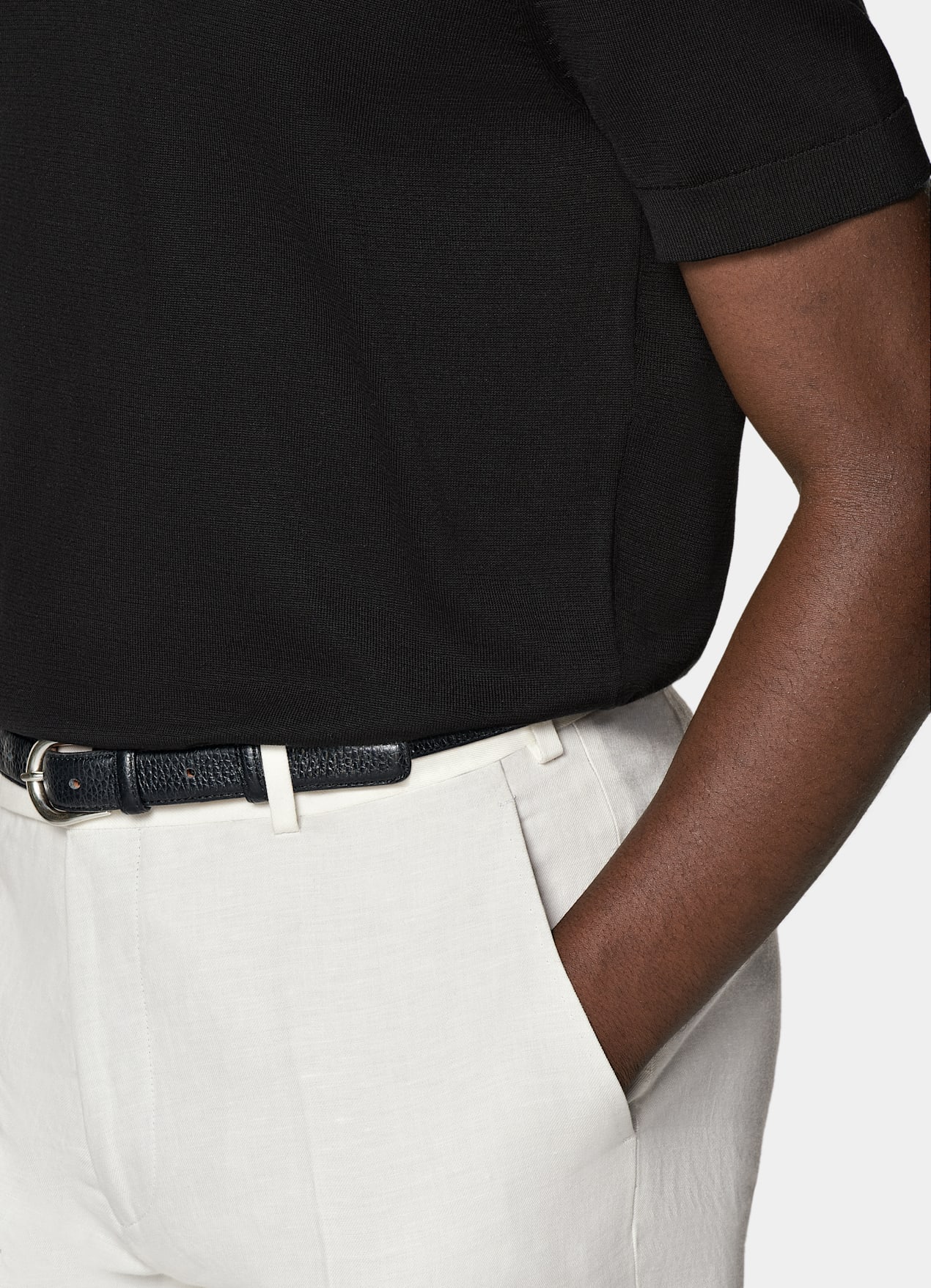 Polo sans boutons noir