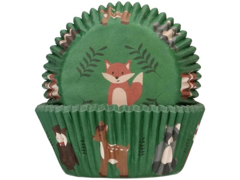 Funcakes Muffin Backform Waldtiere 48 Stück Cupcake und Muffin-Backform