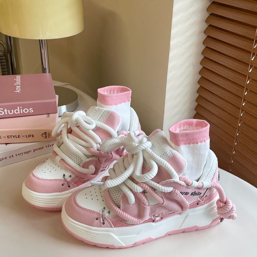 Asterisk - Platformpaneel Mesh Sneakers