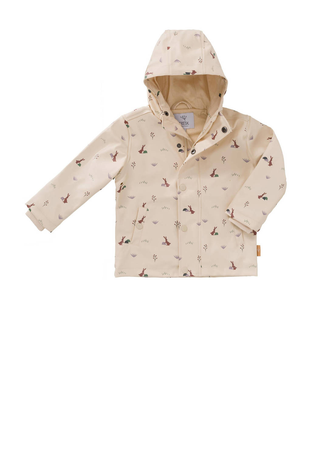 Fresk regenjas van polyester ecru