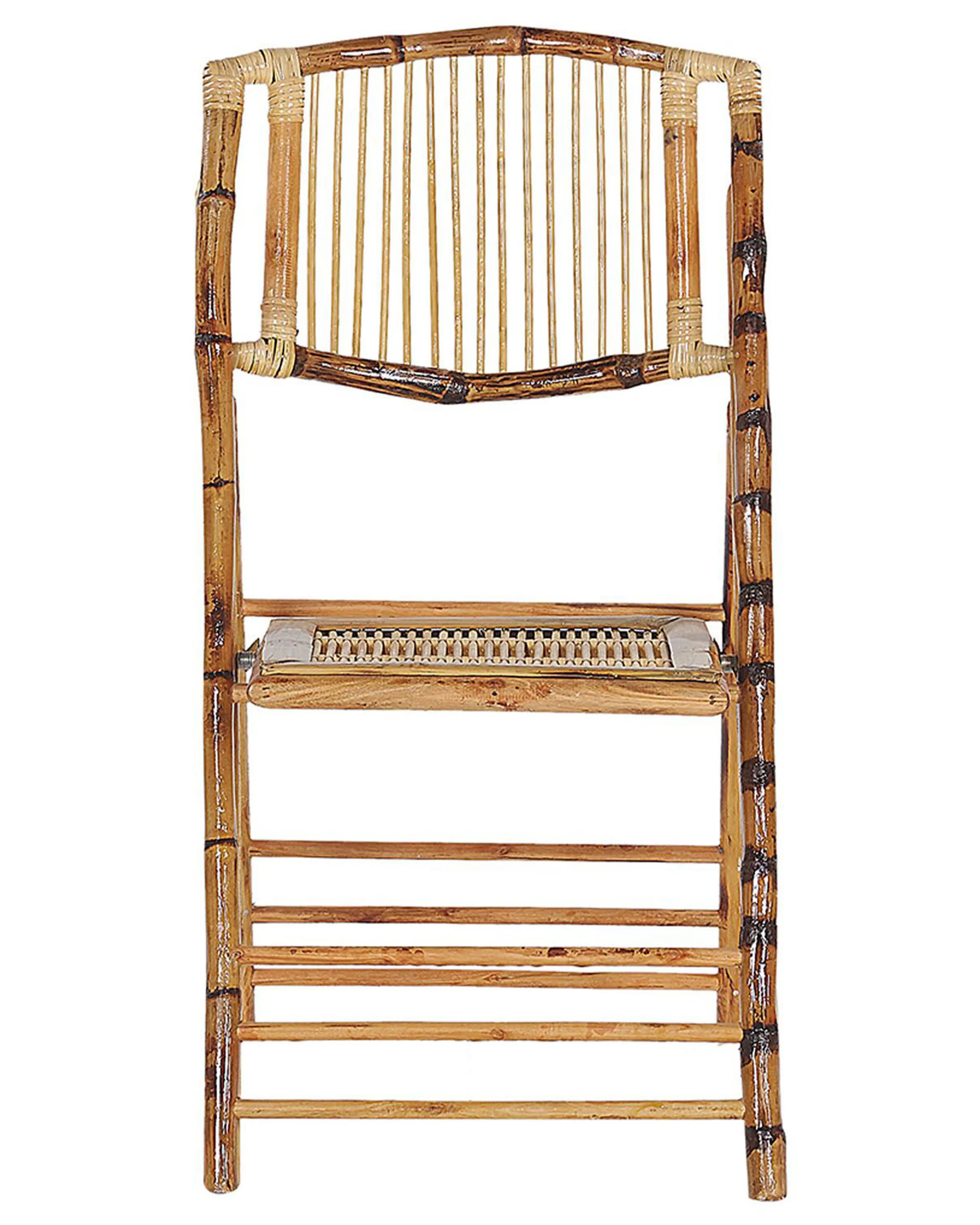 Set van 4 eetkamerstoelen inklapbaar TRENTOR Bamboehout Natuurlijk