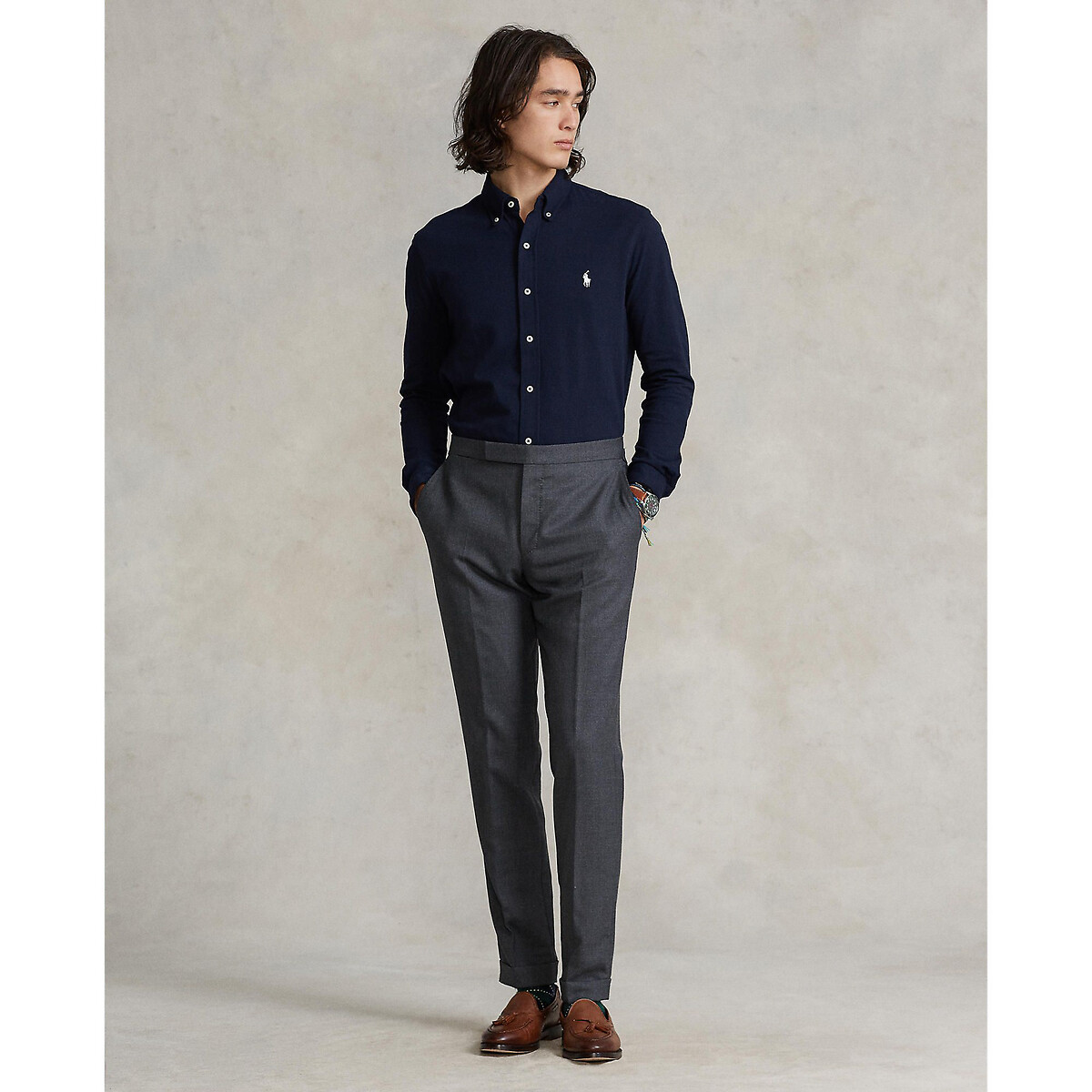 POLO RALPH LAUREN<br>Camisa de algodão piqué ultraleve
