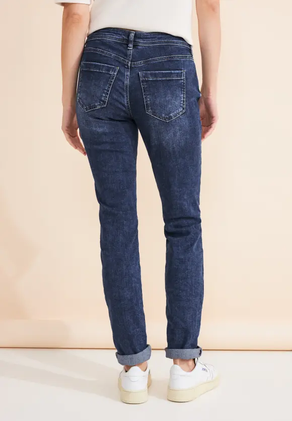 Casual Fit Jeans - mid indigo random wash