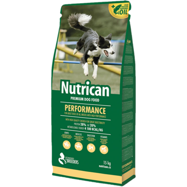 Croquettes Nutrican Performance pour chien sportif au poulet