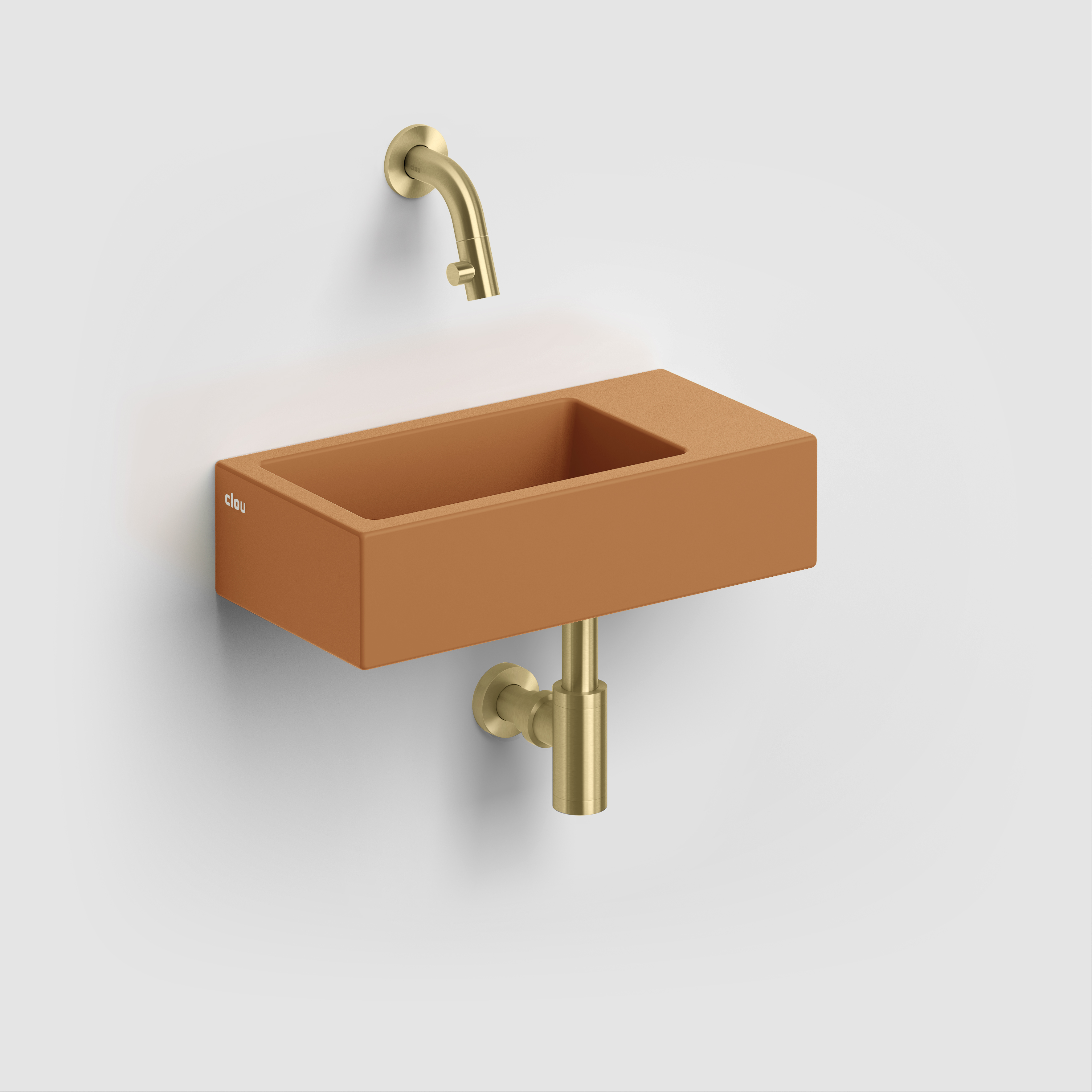 Clou Flush 3 keramische fontein 36cm zonder kraangat rechts zand mat