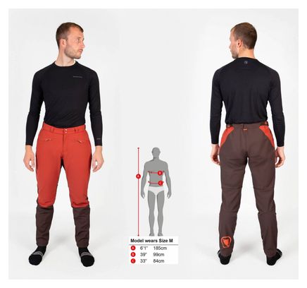 Pantalon de VTT Endura MT500 Zero Degre Rouge