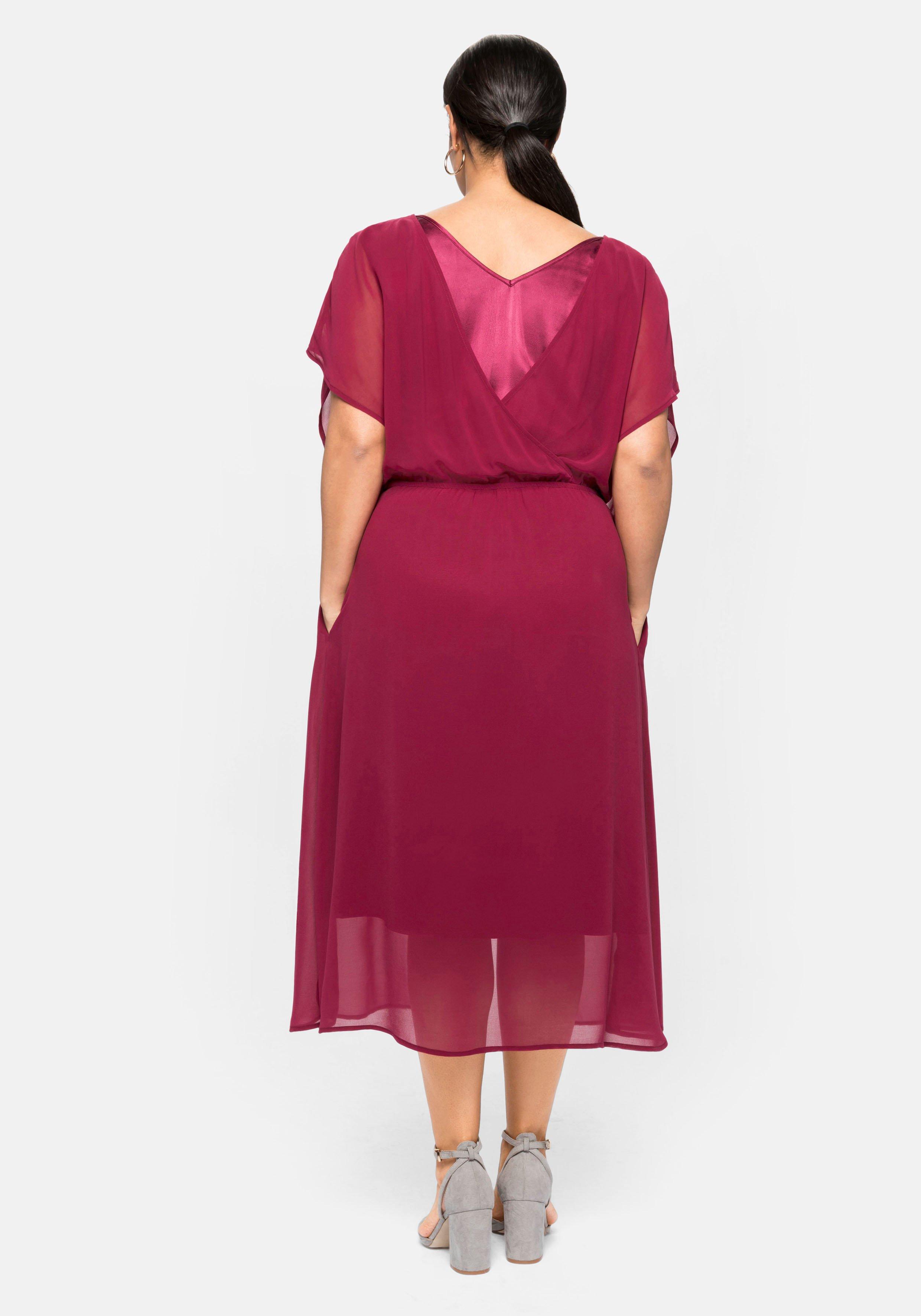 Cocktailkleid im 2-in-1-Look, in Wickeloptik