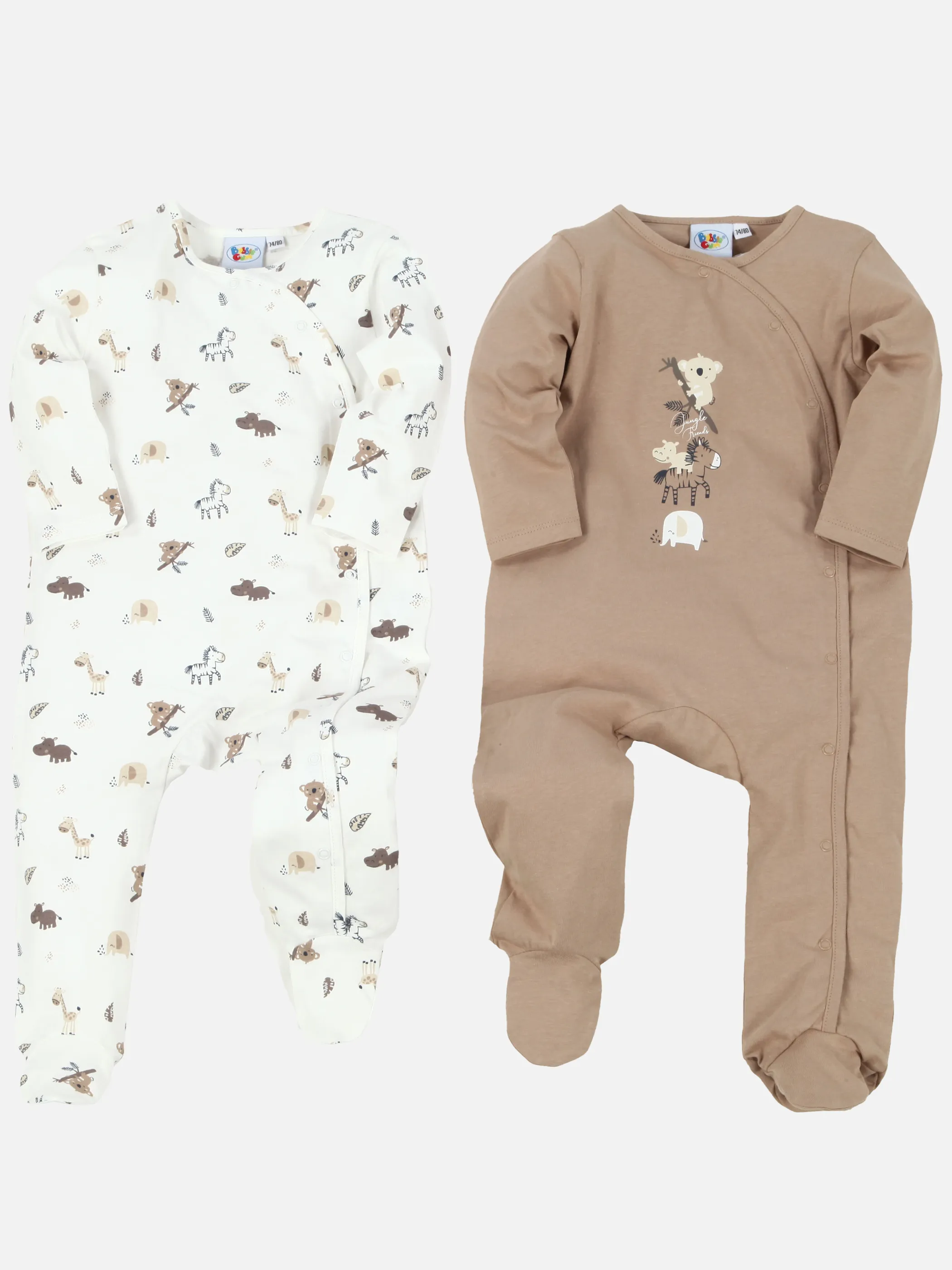 Baby Jungen Pyjama im 2er Set mit Fuß