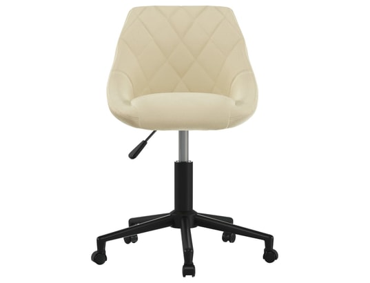 VIDAXL - Chaise de bureau Chaise pivotante de bureau crème velours