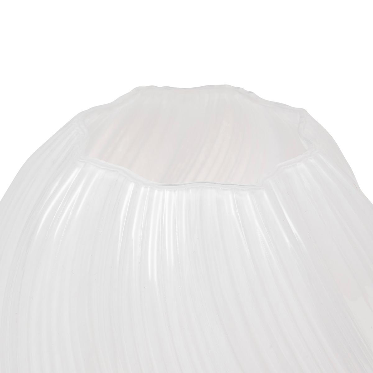 VASE VERRE VALMA BLANC H.21CM