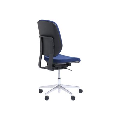 Fauteuil de bureau ROMEO - accoudoirs en option - bleu, base alu
