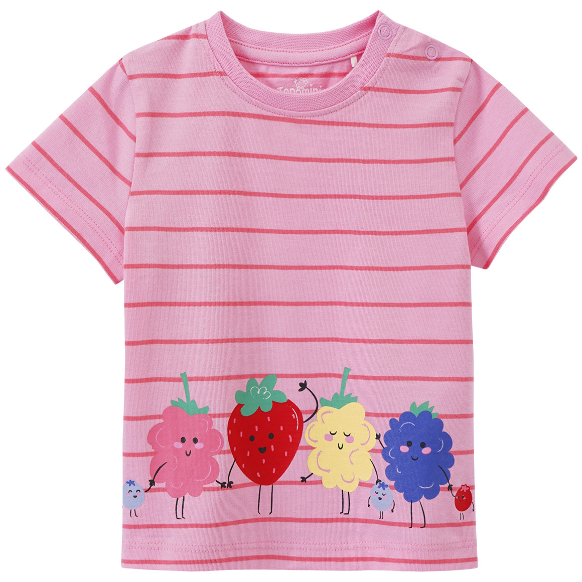 Topomini Baby T-Shirt mit Beeren-Print rosa