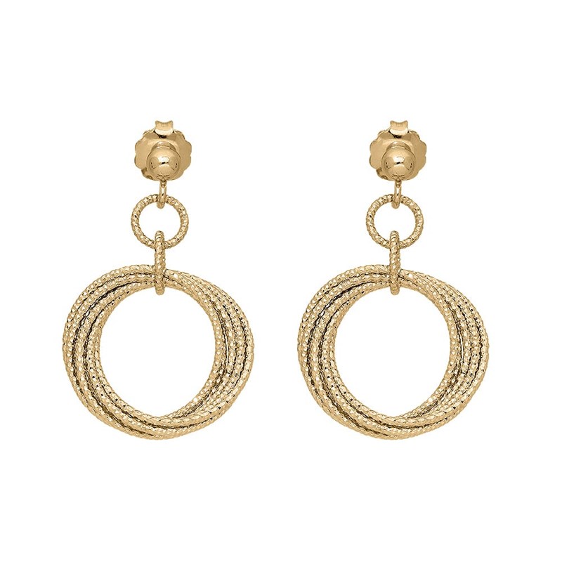 Boucles D'oreilles Argent Doré Diana