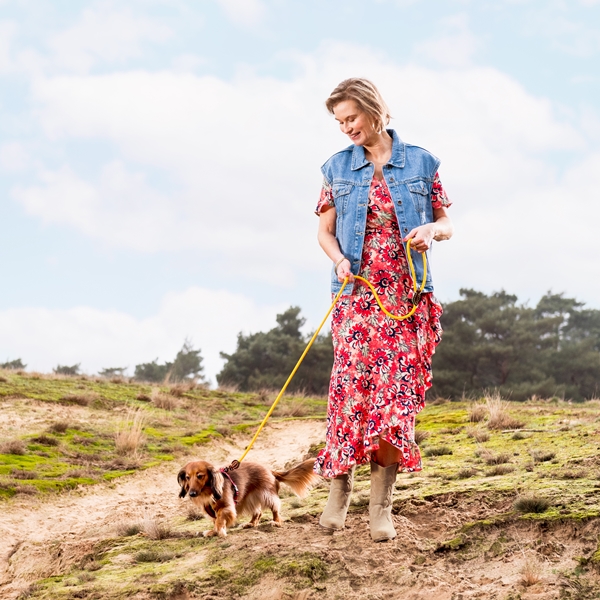 TwoDay dames maxi jurk bloemenprint rood