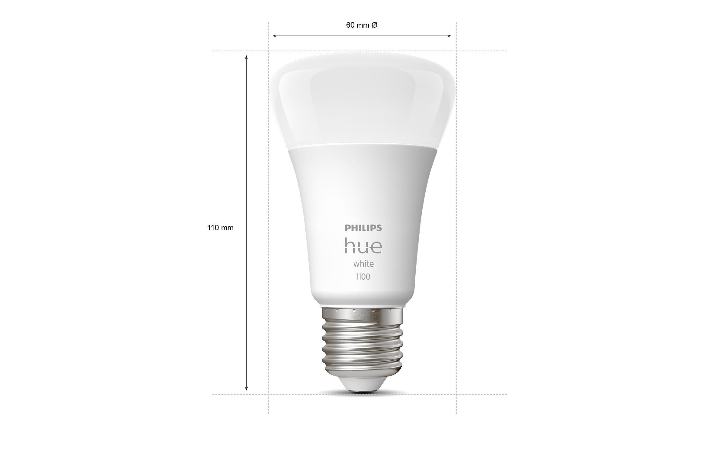 Leuchtmittel White E27 Doppelpack 2 x 1055 lm 9.5WPer Bluetooth steuerbares Hue E27-Leuchtmittel