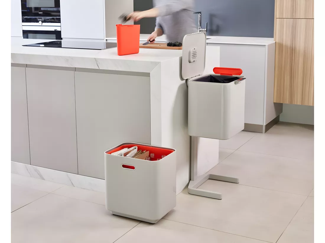 Poubelle de tri sélectif Totem 60L Anthracite