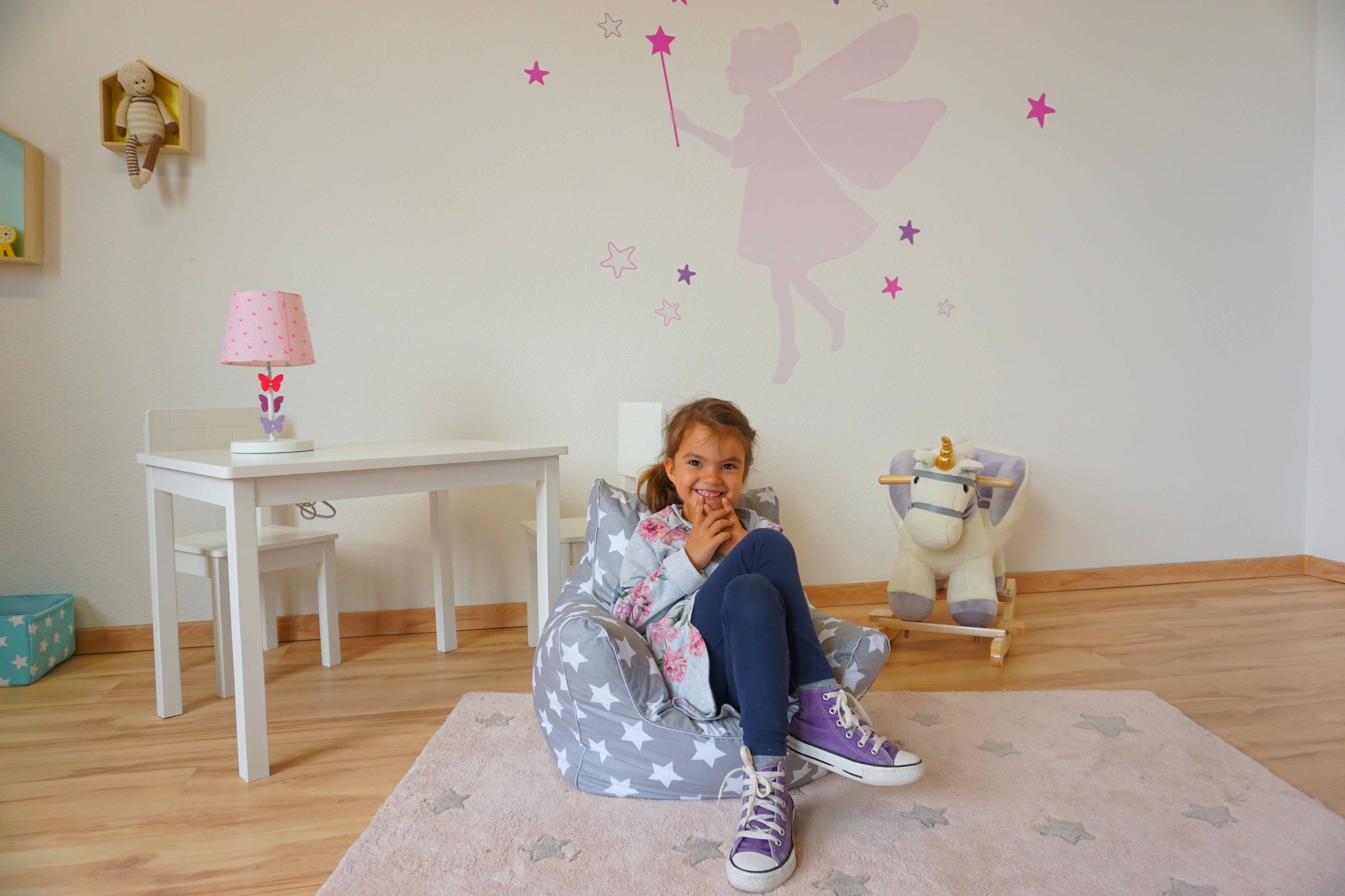 Knorrtoys® Sitzsack »Grey White Stars« für Kinder; Made in Europe