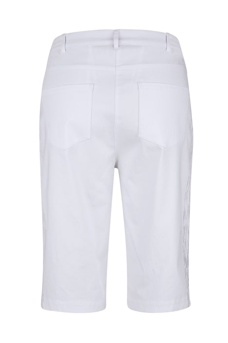 Bermuda, Straight Fit, seitlicher Silberdruck, 4-Pocket