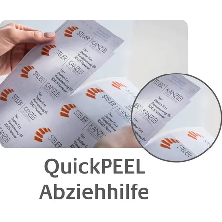 Avery Zweckform J4721-25 Adress-Etiketten,A4 63,5 x 29,6 mm, 25 Bogen/675 Etiketten, transparent