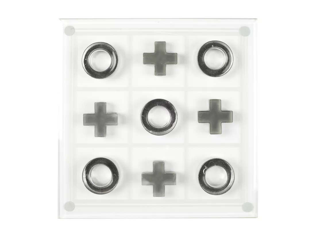 Jeu Du Tic Tac Toe En Verre