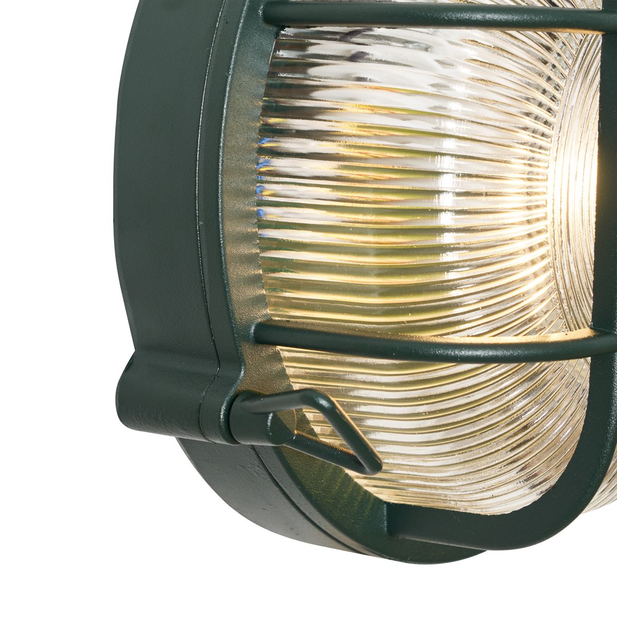 Buiten wand- en plafondlamp donker groen rond IP44 - Noutica