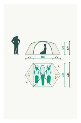 Tente 3 Personnes Jack Wolfskin Eclipse III Vert