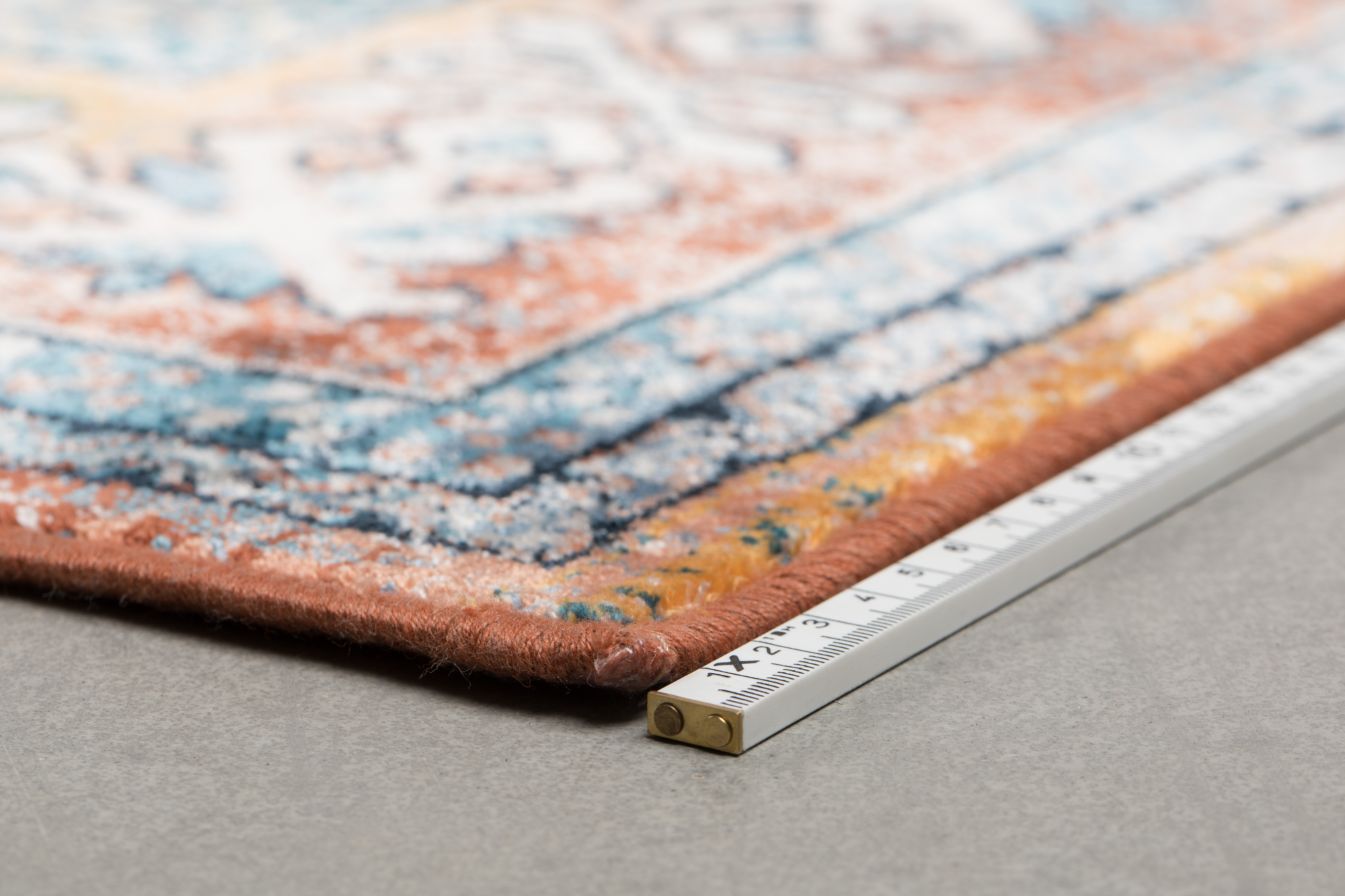 Vloerkleed Mahal 200x300 blauw/terra