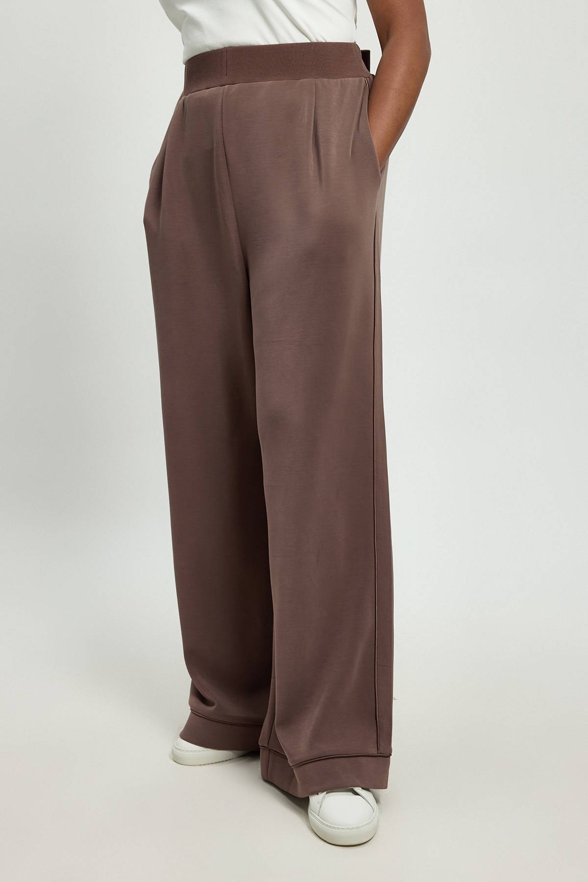 KarenMillen Jogger Grande Taille Premium Luxe À Jambe Large
