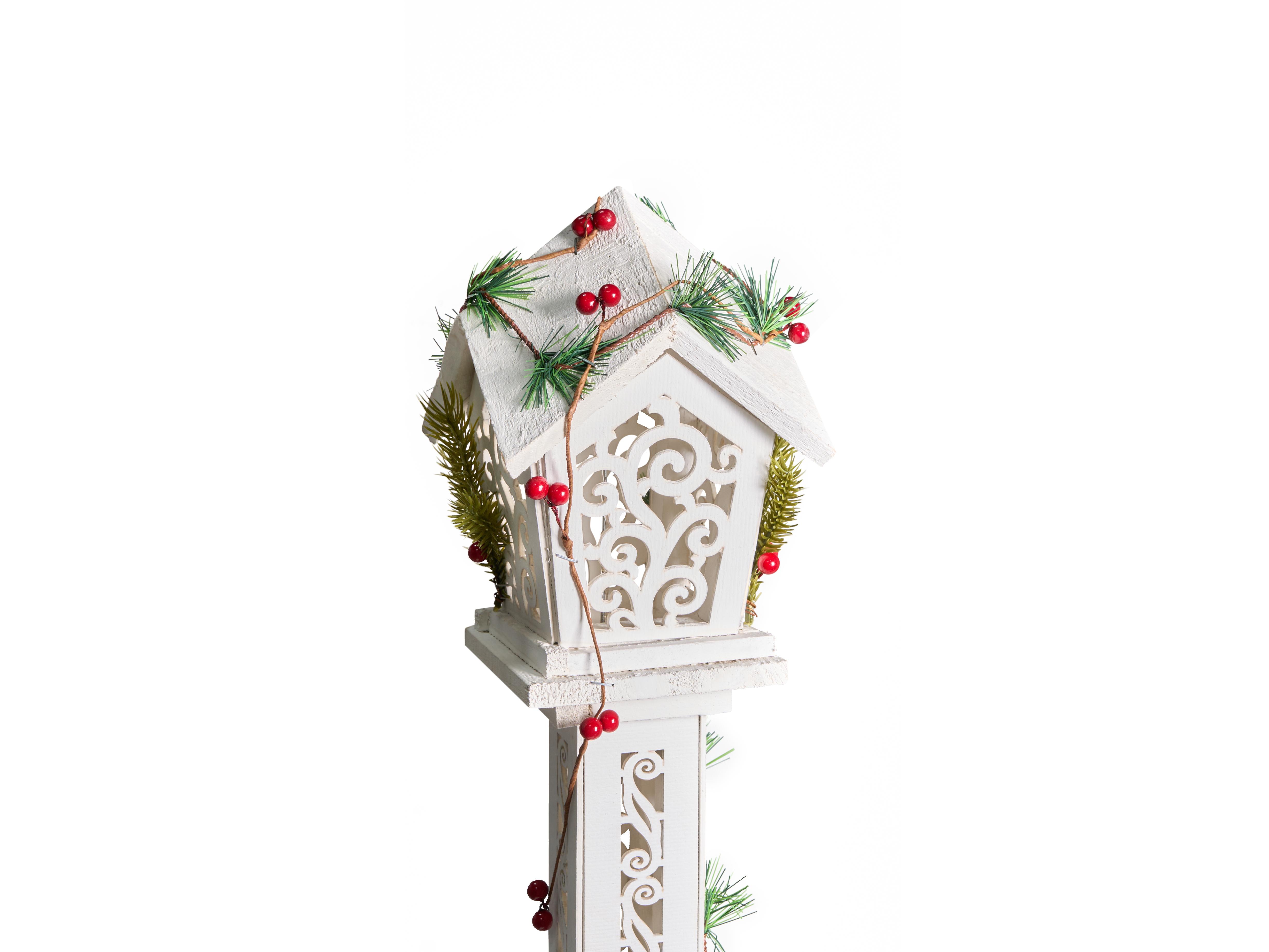 Kerstdecoratie LED LUMMENE Kerstlantaarnpaal 80 cm Wit