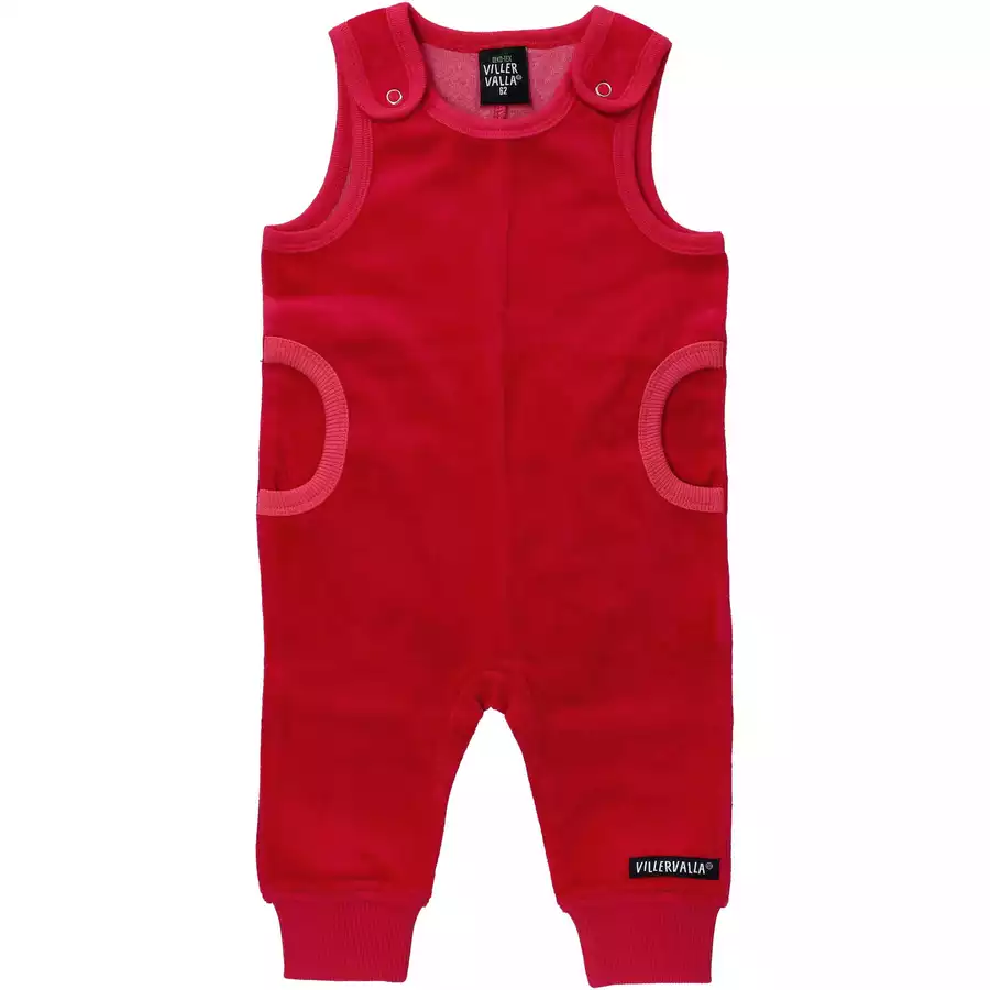 Villervalla Strampler Velours VELOUR ROSEHIP