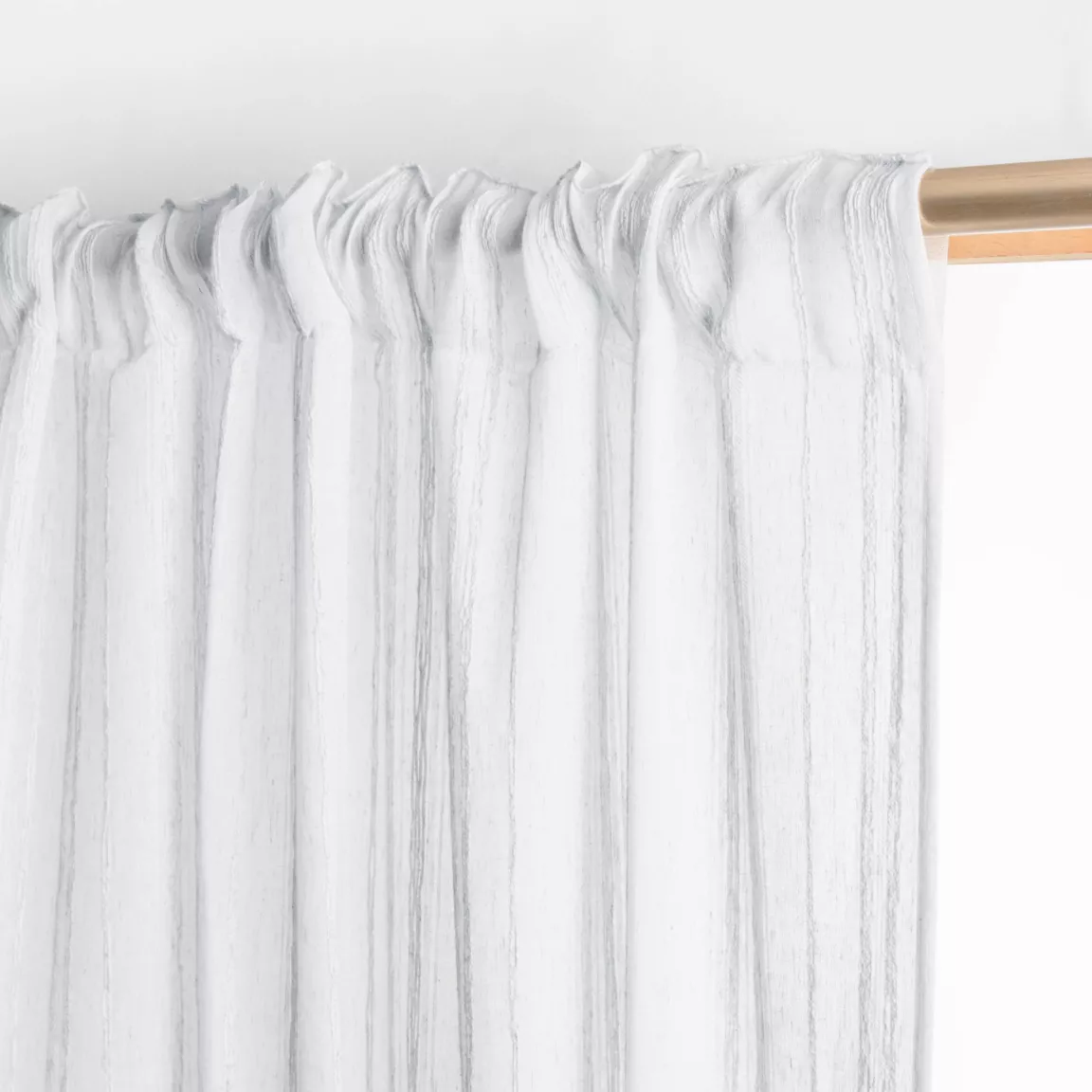 Voilage galon fronceur (140 x 240 cm) Théo Blanc