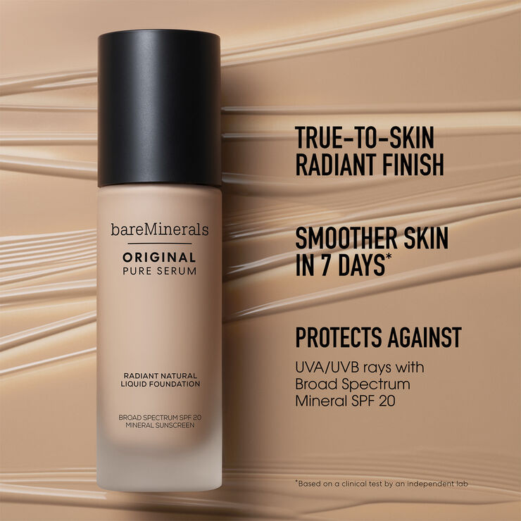 Bareminerals Original Pure Serum Radiant Natural Liquid Foundation Mineral SPF 20 D
