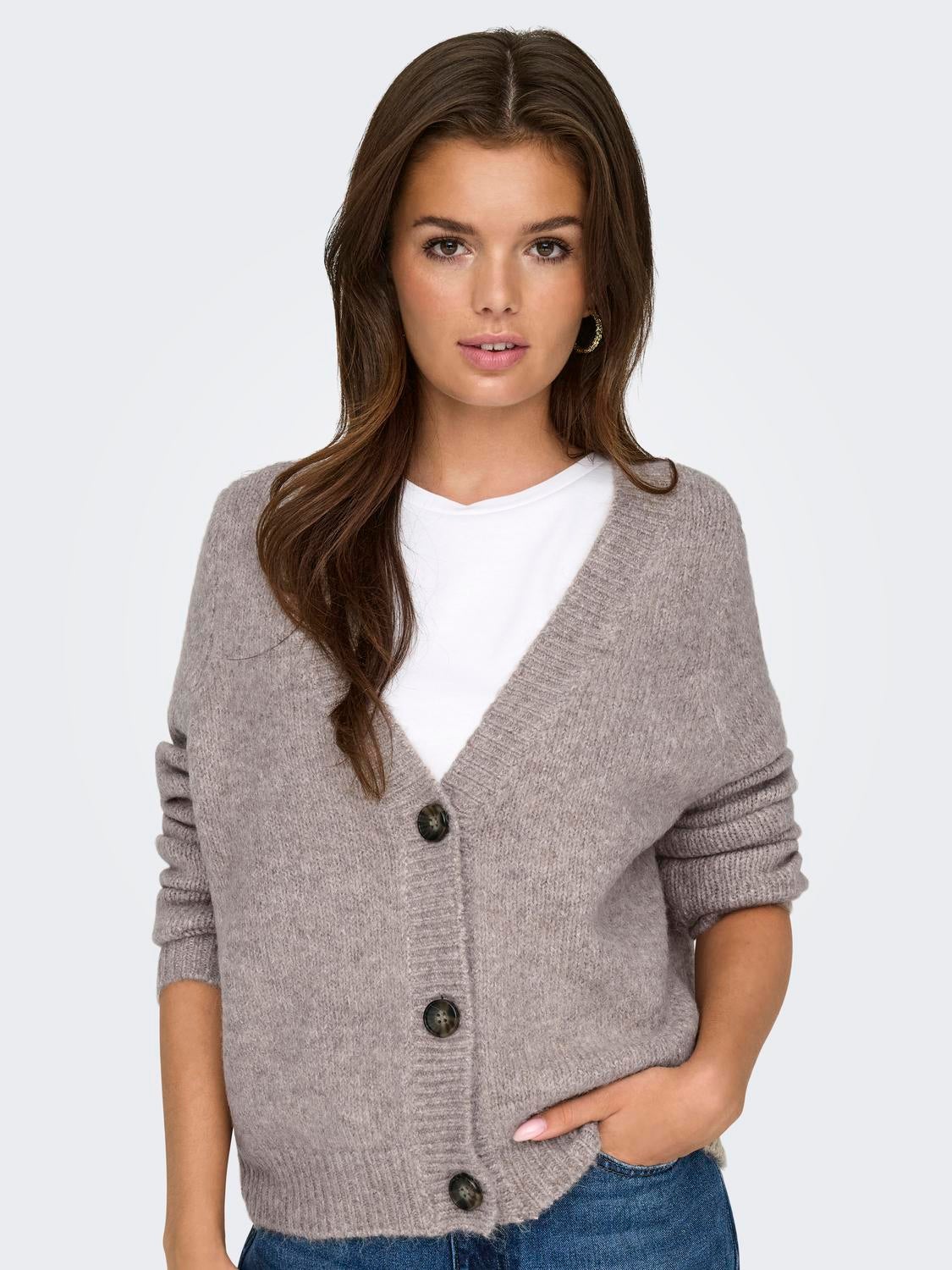 ONLZOEY Strickjacke Woodsmoke