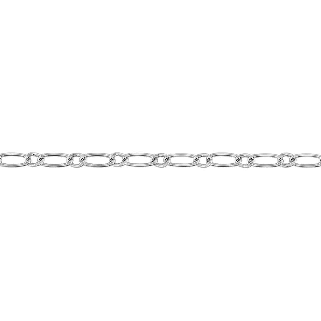 Bracelet Ophelio Maille Alternee 1/1 Or Blanc